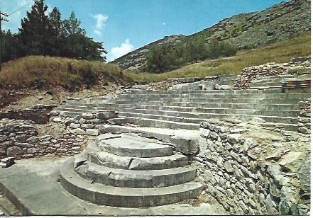 POSTAL L01825: Escalera a la Basilica en Filistos, Grecia