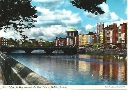 POSTAL L01830: Rio Kiffey en Dublin, Irlanda