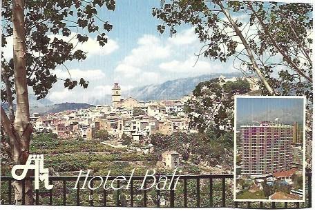 POSTAL L01913: Hotel Bali en Benidorm. Alicante