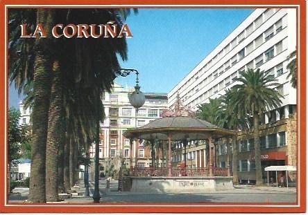 POSTAL L01931: Jardines de Mendez Nuñez en La Coruña