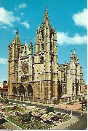 POSTAL L01905: Leon. Fachada principal de la catedral