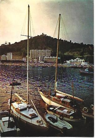 POSTAL L01885: Barcas en la playa de Blanes