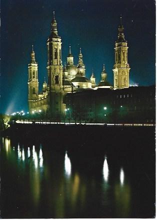 POSTAL L01901: Nuestra Señora del Pilar. Vista nocturna