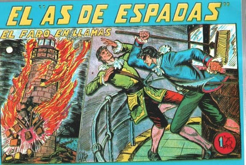 Facsimil As de Espada numero 22: El faro en llamas