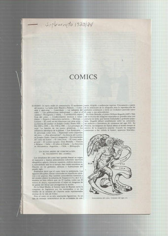 Espasa: COMICS, publicadas en suplemento anual 1973/1974