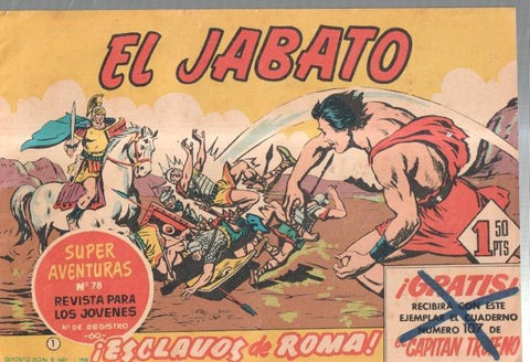 Facsimil Ediciones B: El Jabato numero 001: Esclavos de Roma (numerado 1 en trasera)