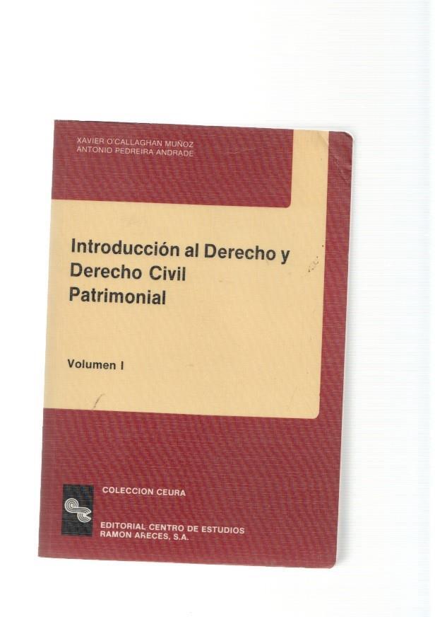 Introduccion al Derecho y Derecho Civil Patrimonial. Volumen I