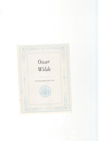 Pensamientos de Oscar Wilde