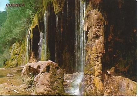 POSTAL L03257: Cascada del nacimiento del rio Cuervo en Cuenca