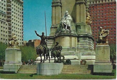 POSTAL L03260: Monumento a Cervantes en Madrid