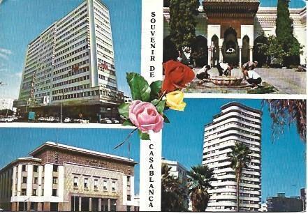 POSTAL L03325: Edificios de Casablanca, Marruecos