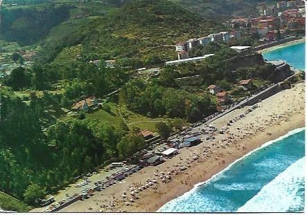 POSTAL L03168: Vista aerea de la playa de Lequeitio