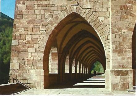 POSTAL L03117: Claustro exterior de Valvanera, La Rioja