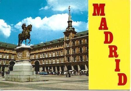 POSTAL L03125: Detalle Plaza Mayor de Madrid