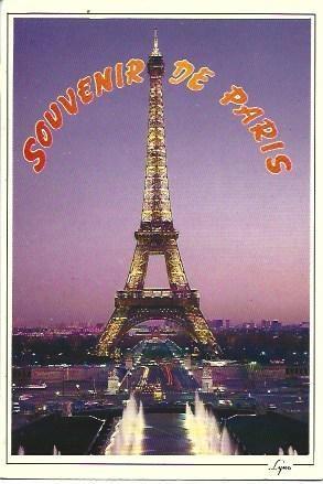 POSTAL L03228: Paris. La Torre Eiffel iluminada