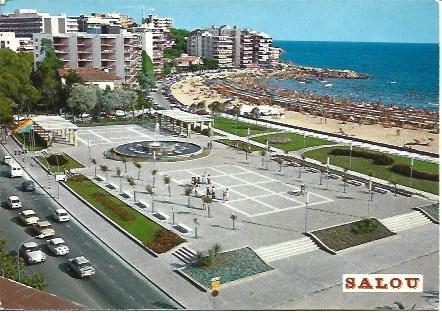 POSTAL L03544: Fuente y playa de Salou