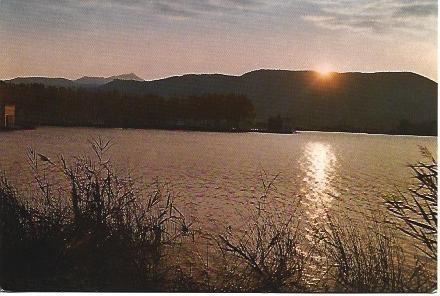 POSTAL L03565: Puesta de Sol en el Lago de Banyoles