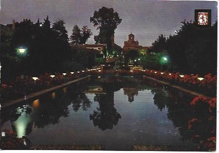 POSTAL L03383: Vista nocturna del Alcazar de los Reyes Catolicos en Cordoba