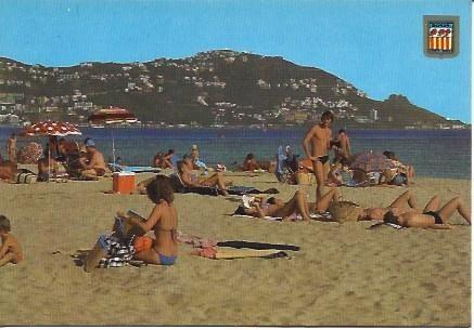 POSTAL L03479: Playa Rastrillo en Roses. Girona