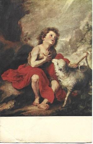 POSTAL L02784: San Juan Bautista niño, por Murillo