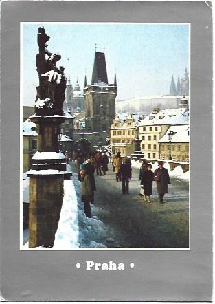 POSTAL L02762: Praga. Vista de un puente