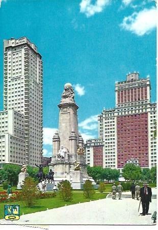 POSTAL L02728: Monumento a Cervantes en Madrid