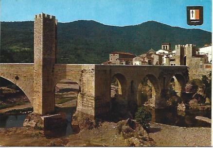 POSTAL L02680: Besalu. Puente Romanico