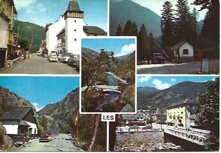 POSTAL L02681: Vistas varias de Les, Lleida