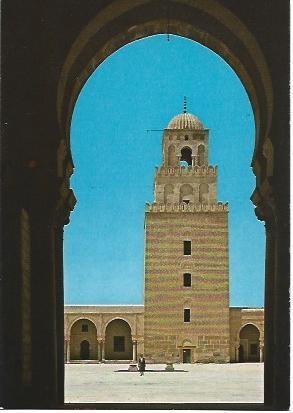 POSTAL L02992: Minarete de la mezquita de Kairouan, Tunez