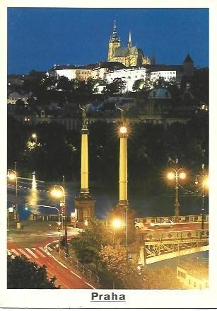 POSTAL L02998: Praga. Vistanocturna
