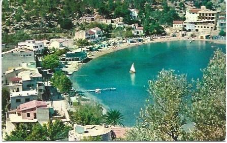 POSTAL L03054: Vista aerea de la playa de Soller, Mallorca
