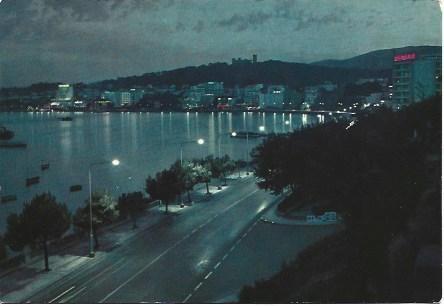 POSTAL L03061: Vista nocturna de Palma de Mallorca
