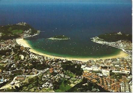 POSTAL L03069: Vista aerea de San Sebastian