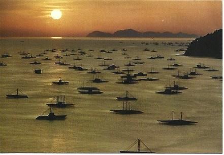 POSTAL L03073: Puesta de sol en Galicia
