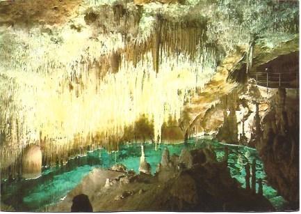 POSTAL L02865: Baños de Diana en las Cuevas del Drach, Mallorca
