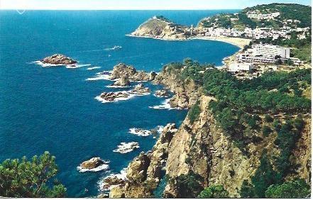 POSTAL L02876: Vista aerea de Tossa de Mar