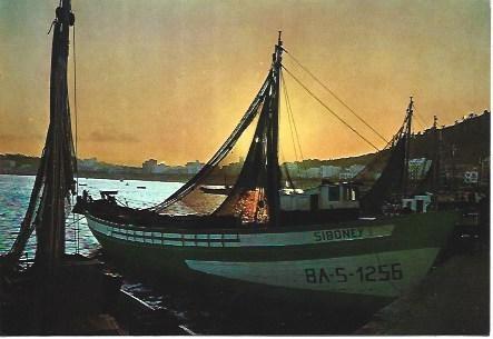 POSTAL L02882: Atardecer en el puerto de Blanes