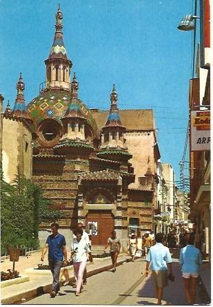 POSTAL L02962: Vista parcial de la iglesia de Lloret de Mar