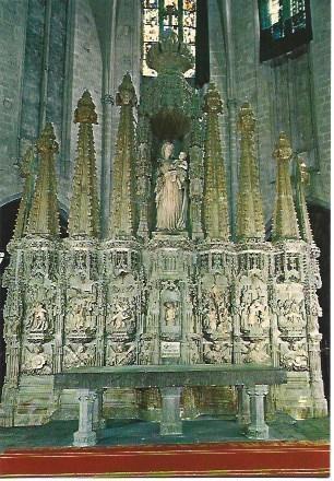 POSTAL L02963: Retablo de la iglesia de Castello d'Empuries