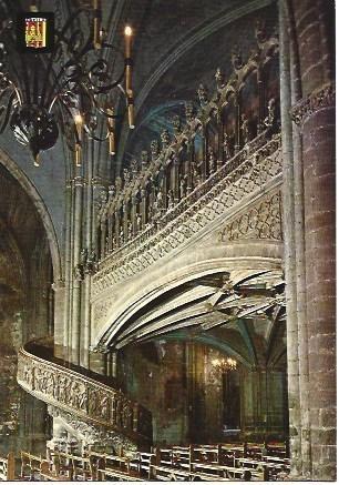 POSTAL L02935: Coro de la iglesia de Morella, Castellon