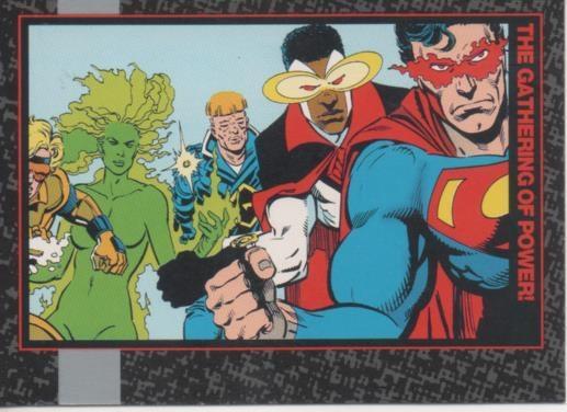 Cromo E002090: Trading Cards.The Death of Superman nº 18. The Gathering of Power!