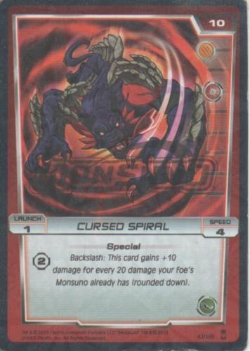 Cromo E001736: Trading Cards. Monsuno. Cursed Spiral