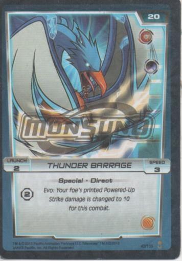 Cromo E001755: Trading Cards. Monsuno. Thunder Barrage