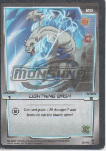 Cromo E001751: Trading Cards. Monsuno. Lightning Bash
