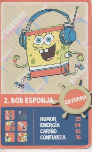 Cromo E001654: Cromo Bob Esponja nº 2. En Forma