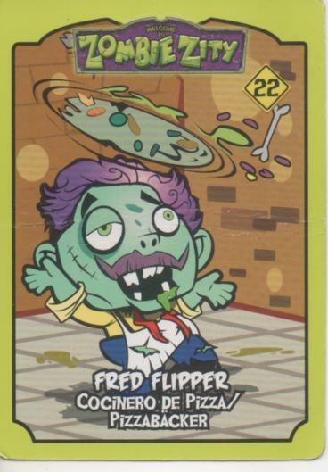 Cromo E001649: Trading Cards. Zombie City nº 22. Fred Flipper