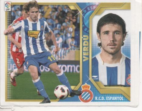 Cromo E001833: Trading Cards. Liga 2011-12, Verdú. R.C.D. Espanyol
