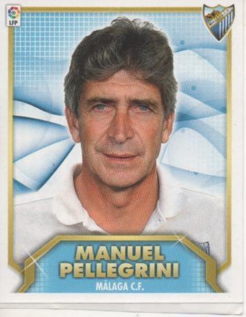 Cromo E001779: Trading Cards. Liga 2011-12 Entrenador Manuel Pellegrini. Málaga C.F