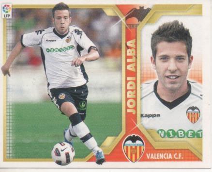 Cromo E001804: Trading Cards. Liga 2011-12, Jordi Alba.Valencia C.F.