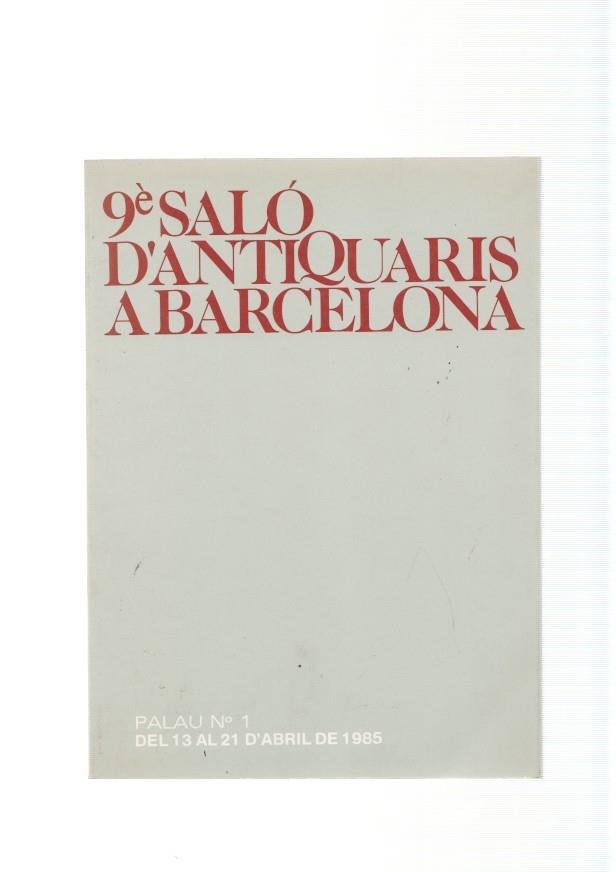 9 Salo d'antiquaris a Barcelona. abril 1985